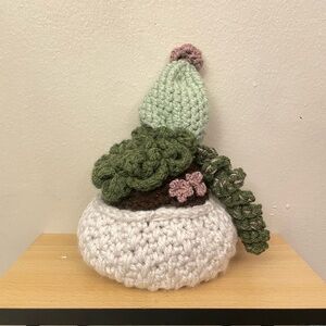 LD Yarn Creations Handmade Crochet Cactus Succulent Décor – 7" Tall